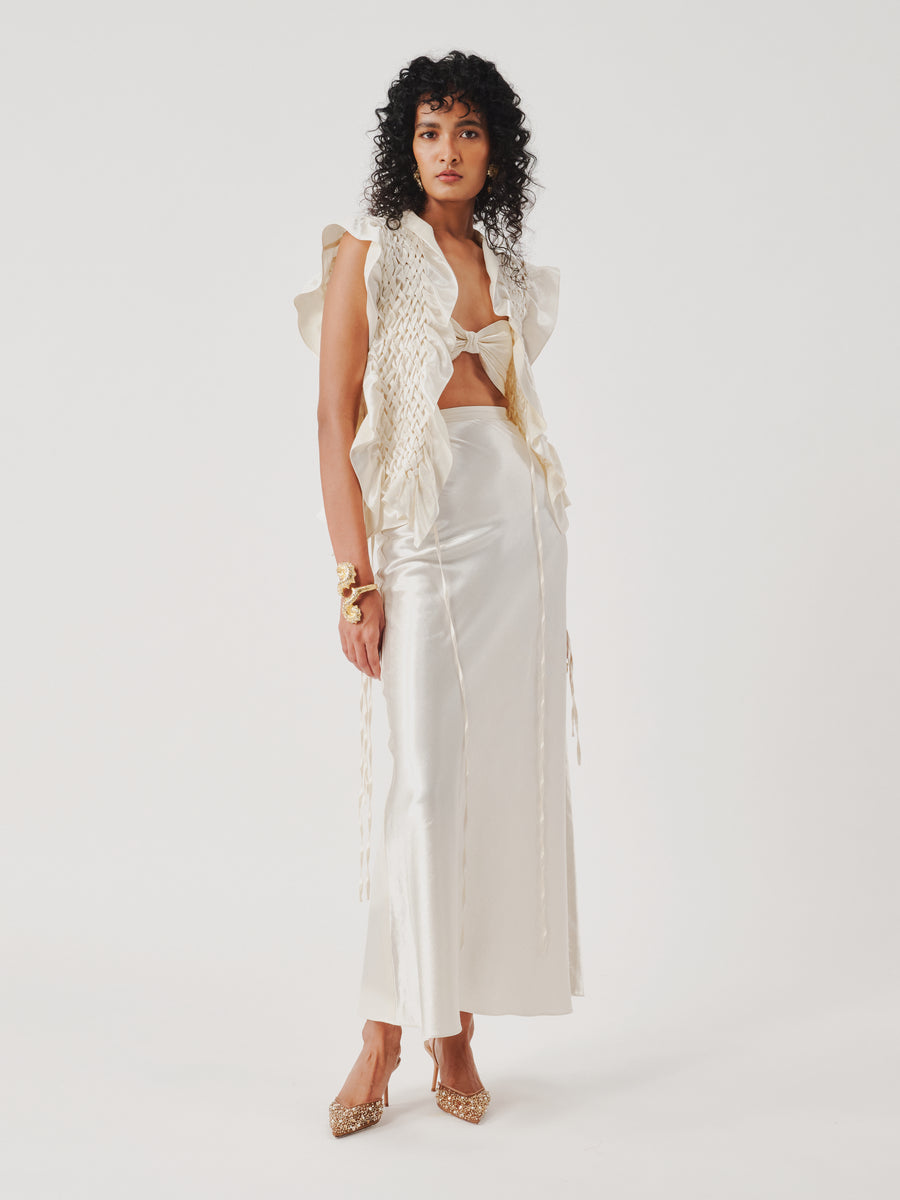 Mystery Bandeau Top in Ivory