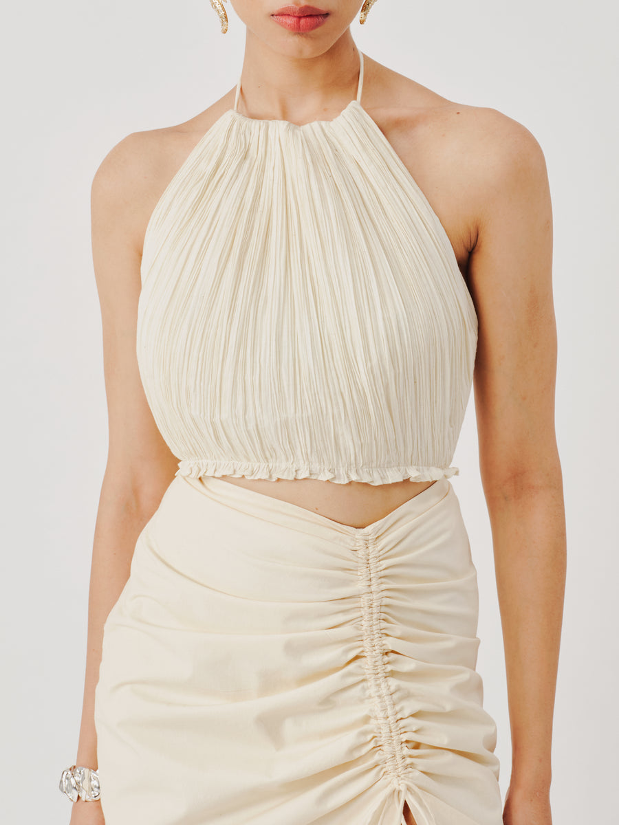 Lucid Muslin Halter Neck Top