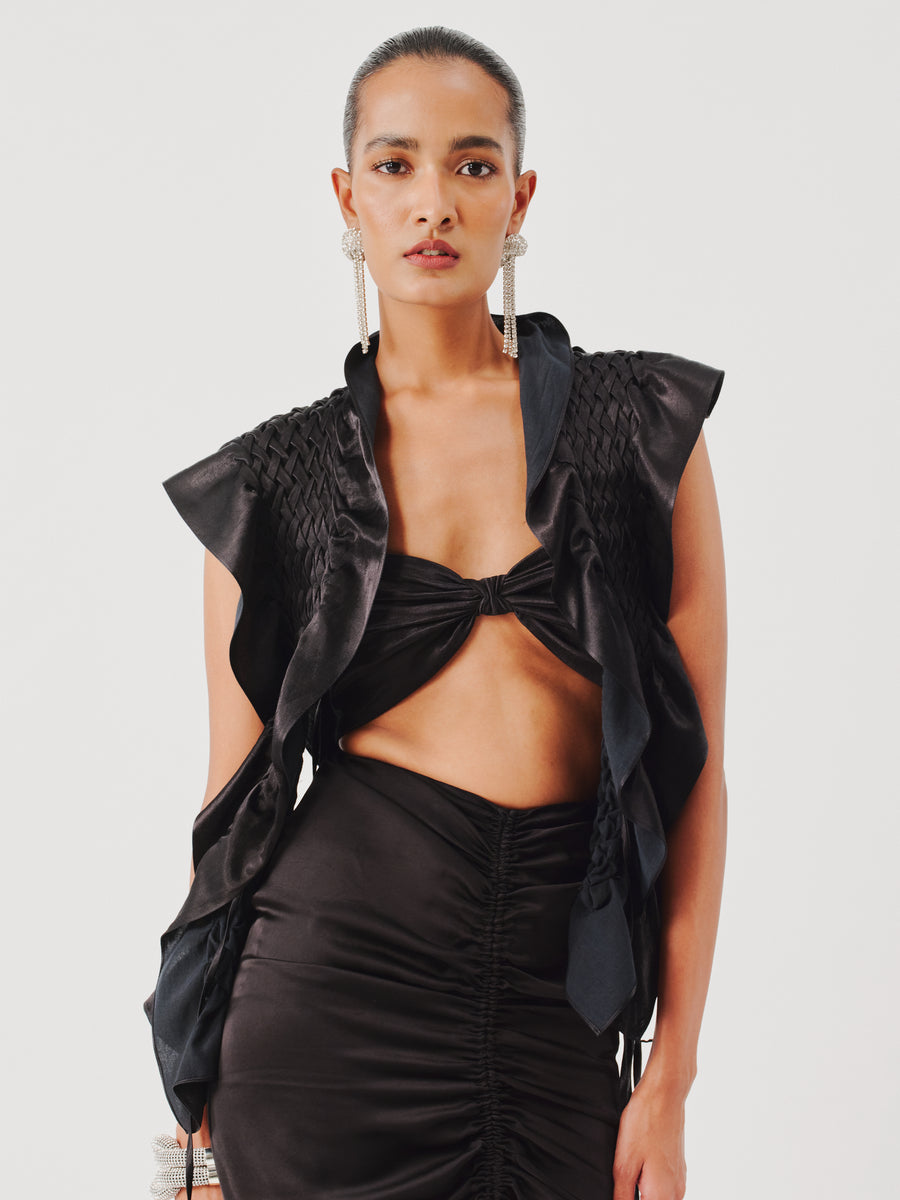 Mystery Bandeau Top in Black