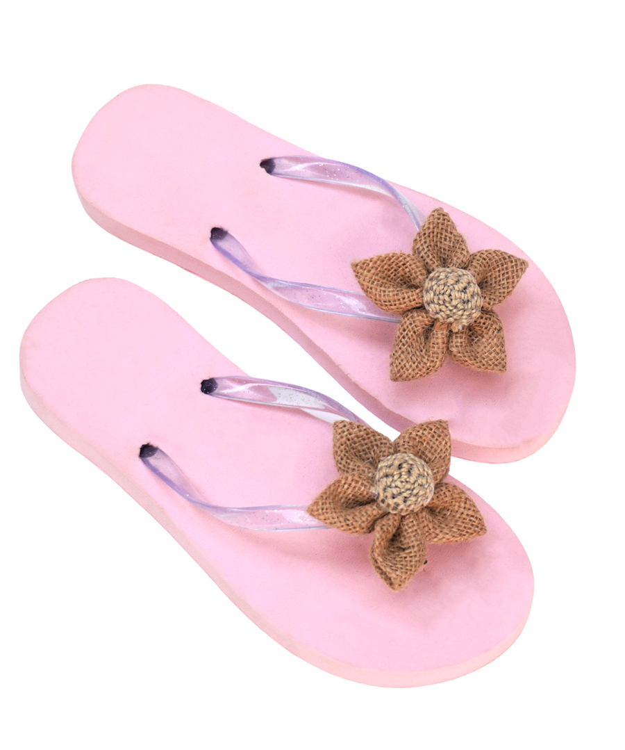 Pink Jute Flip Flop