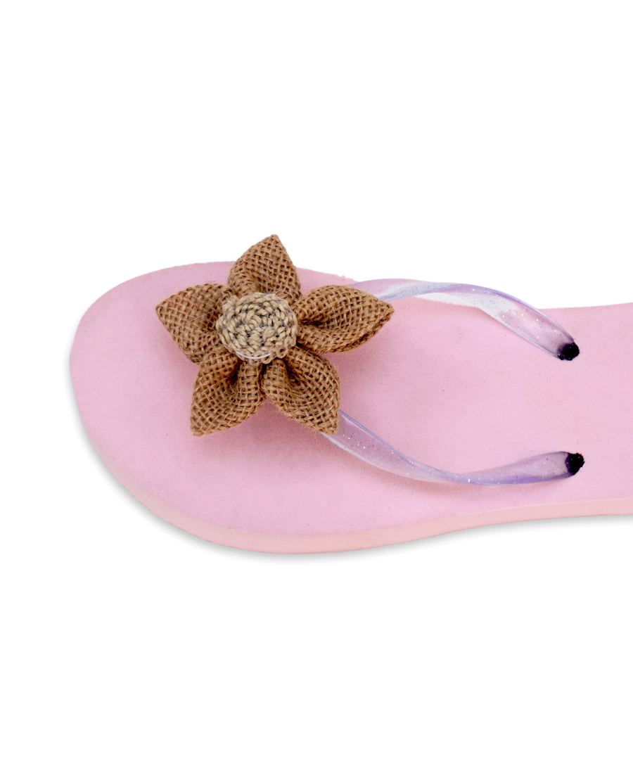 Pink Jute Flip Flop