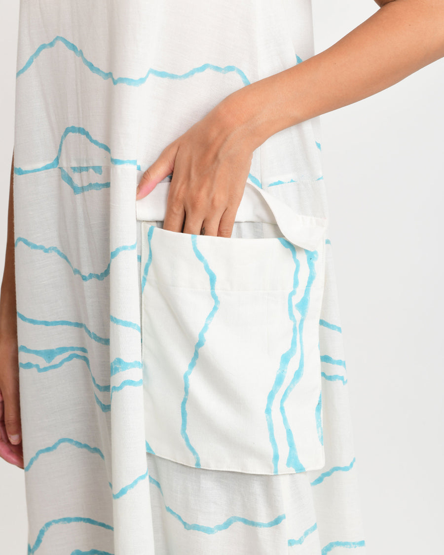 Blue Ocean Big Pocket Dress