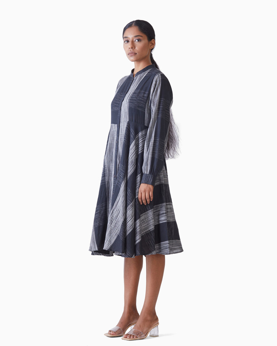 Handwoven Ikat Flare Dress