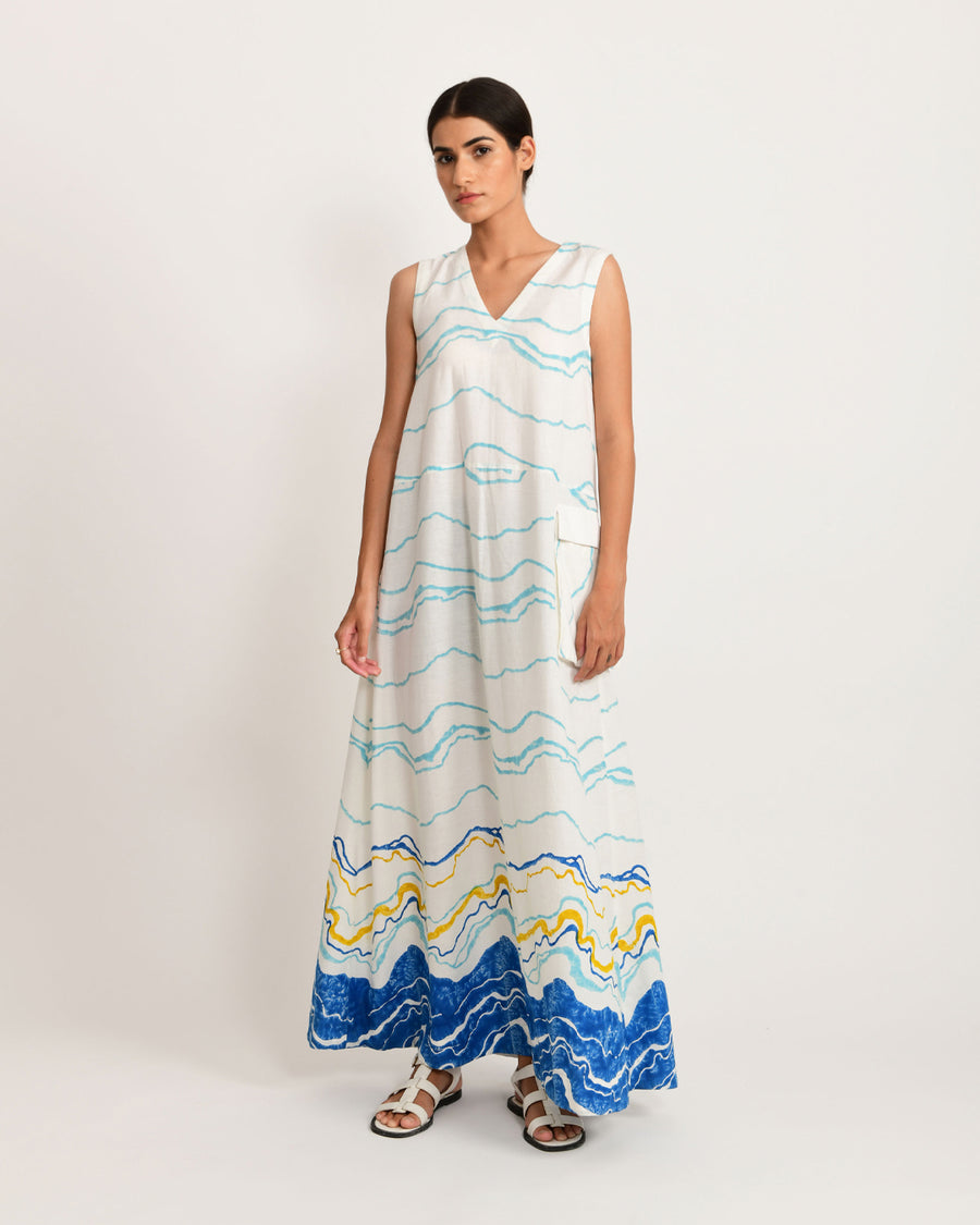 Blue Ocean Big Pocket Dress