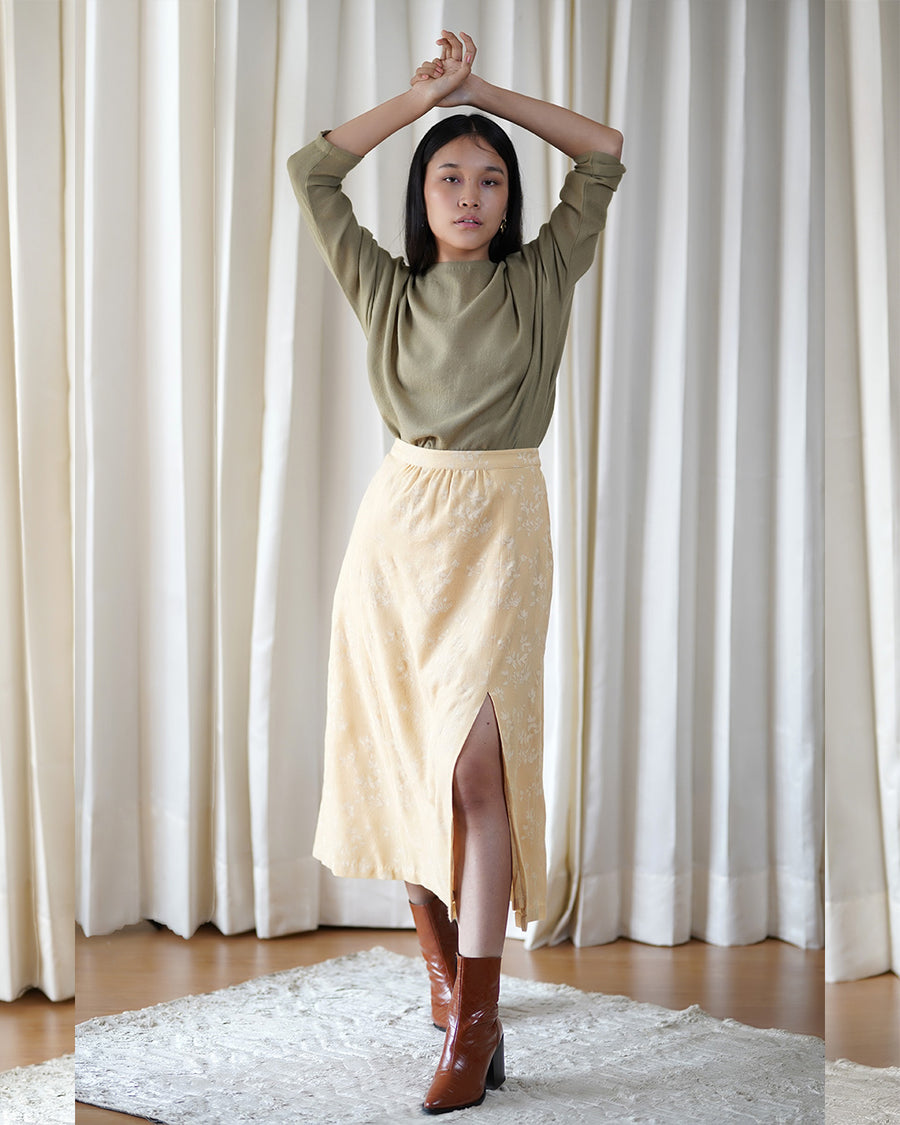 Light Olive Panelled Kimono Top