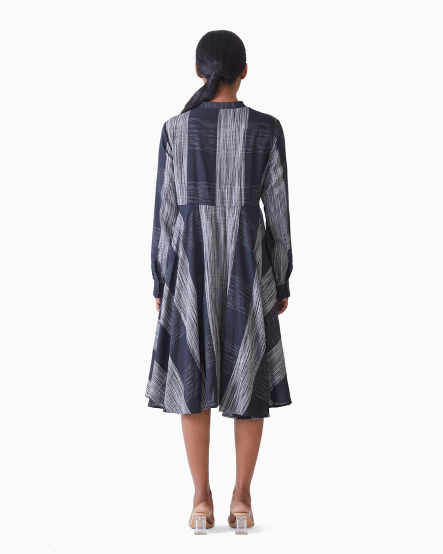 Handwoven Ikat Flare Dress