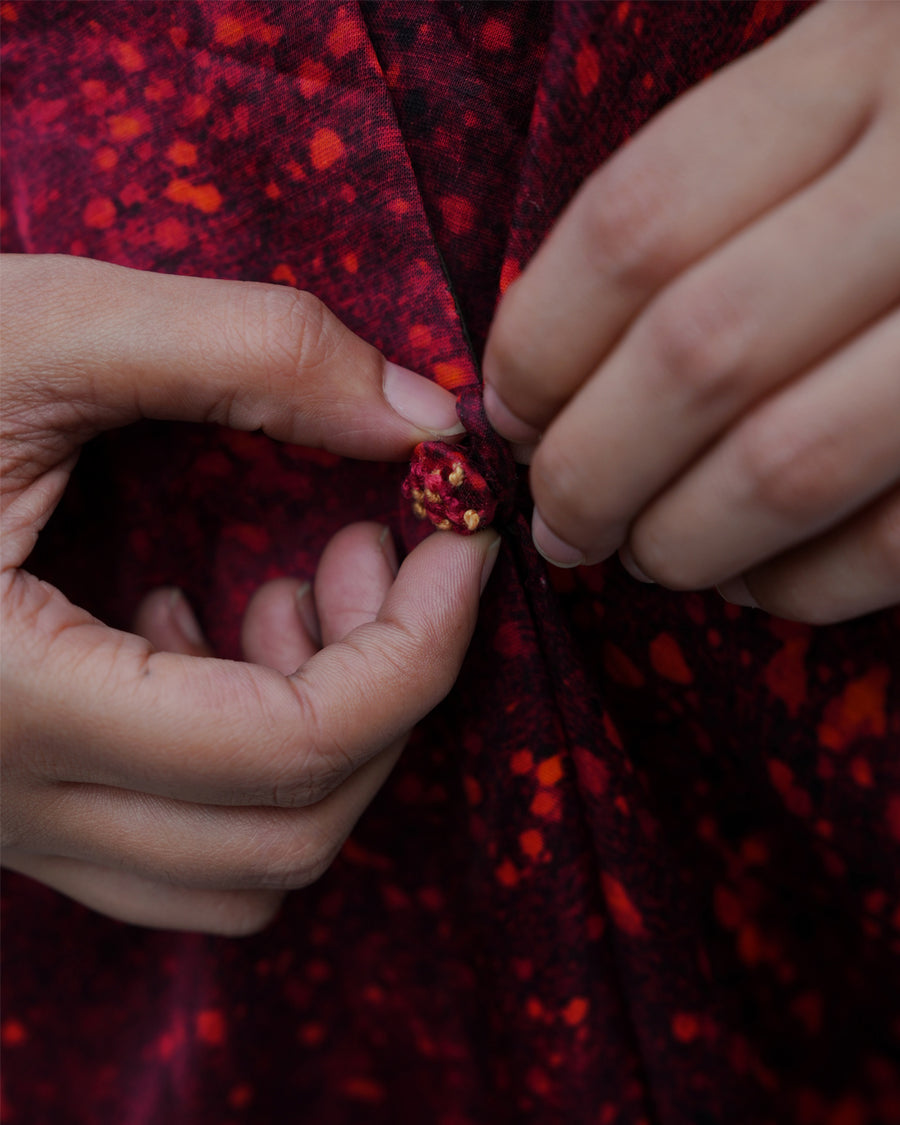 Red Freckle Abaya