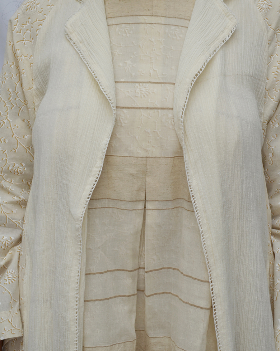 Raglan Sleeve Jacket Inverted Box Pleat Dress