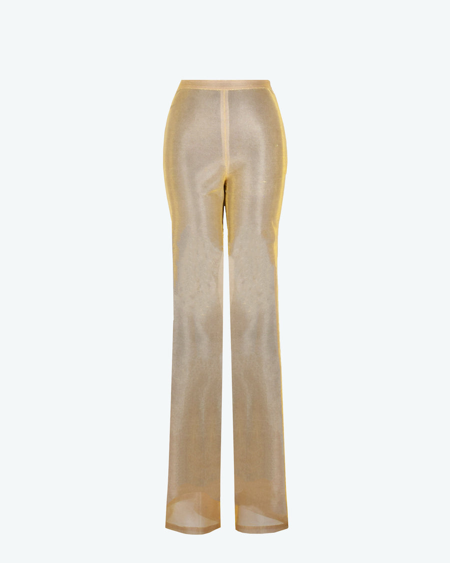 Boot-cut Sheer Gold Trousers