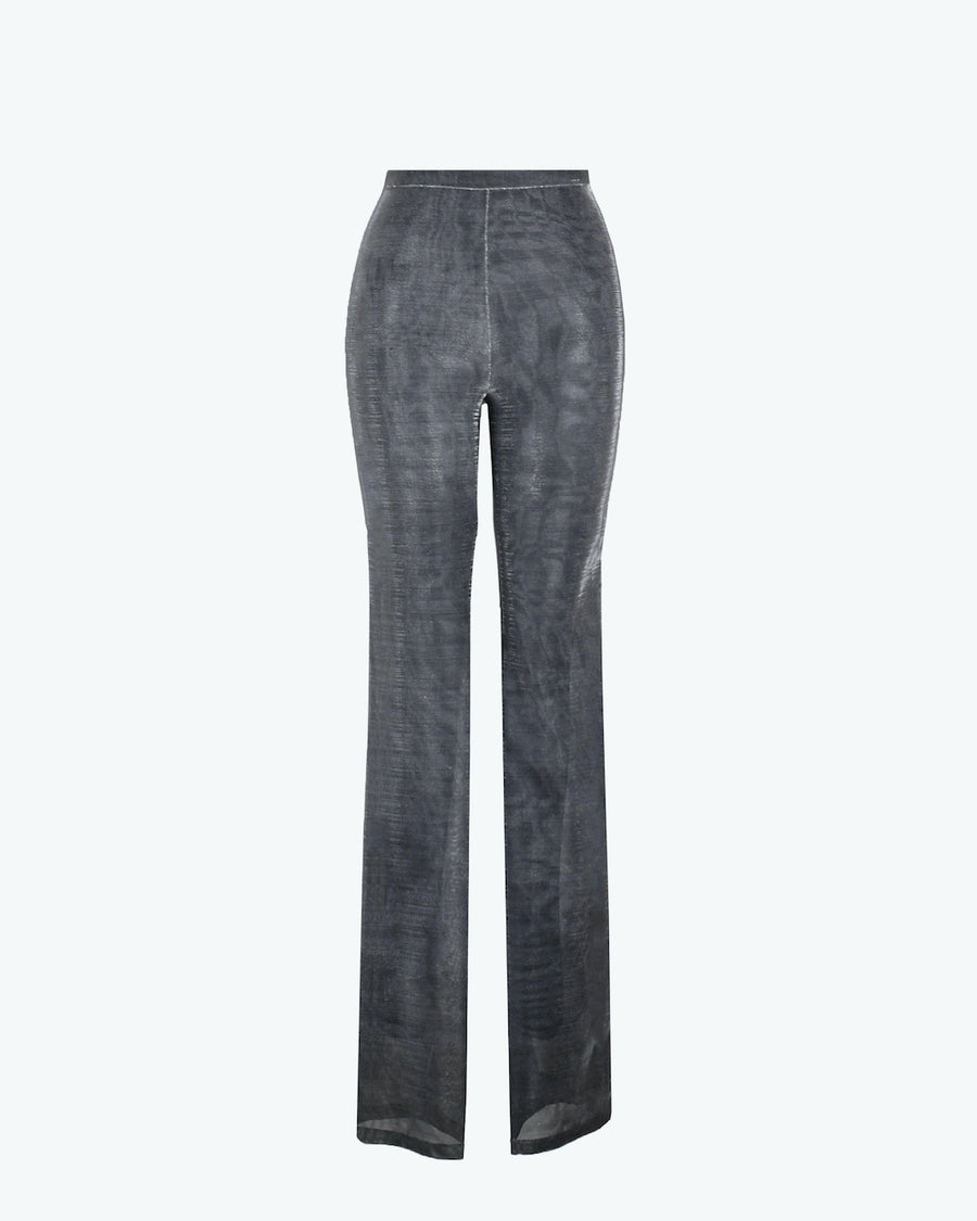 Boot-cut Sheer Silver Trousers