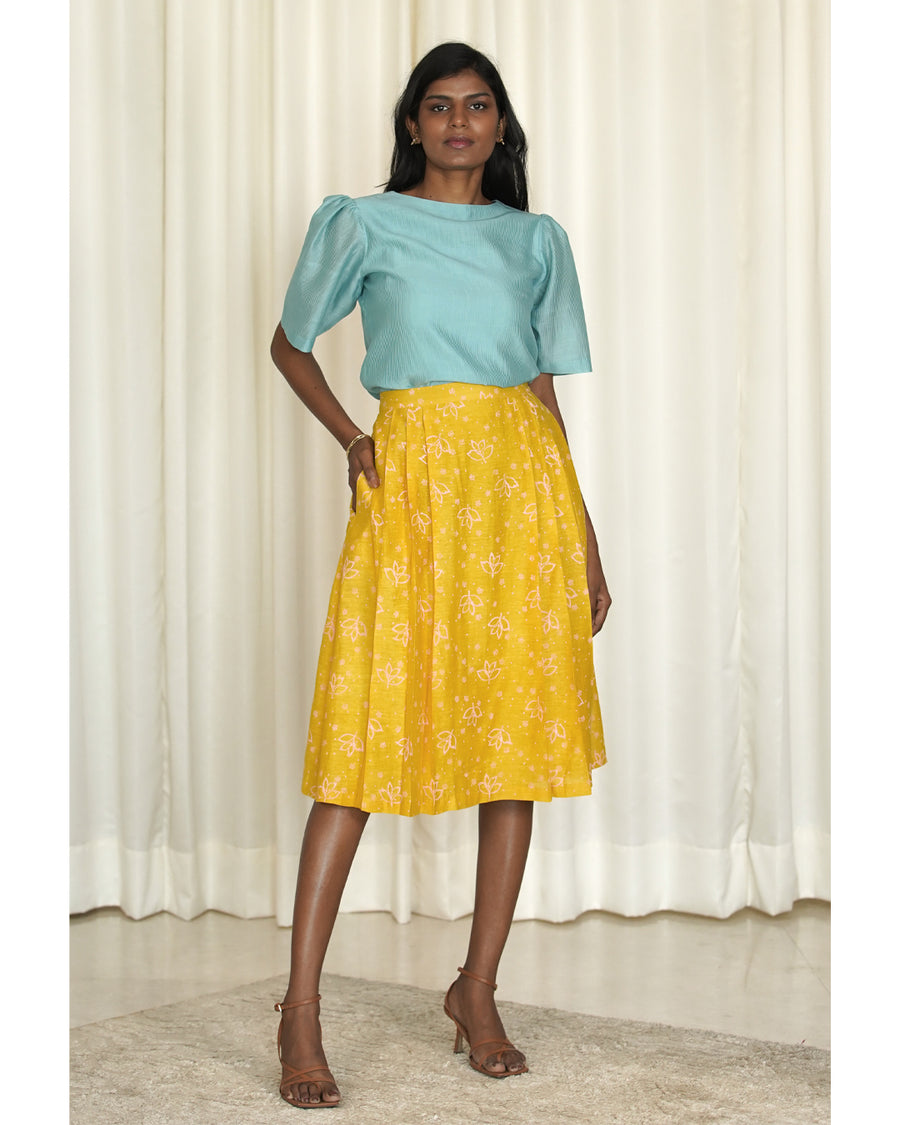 Floral Yellow Skirt