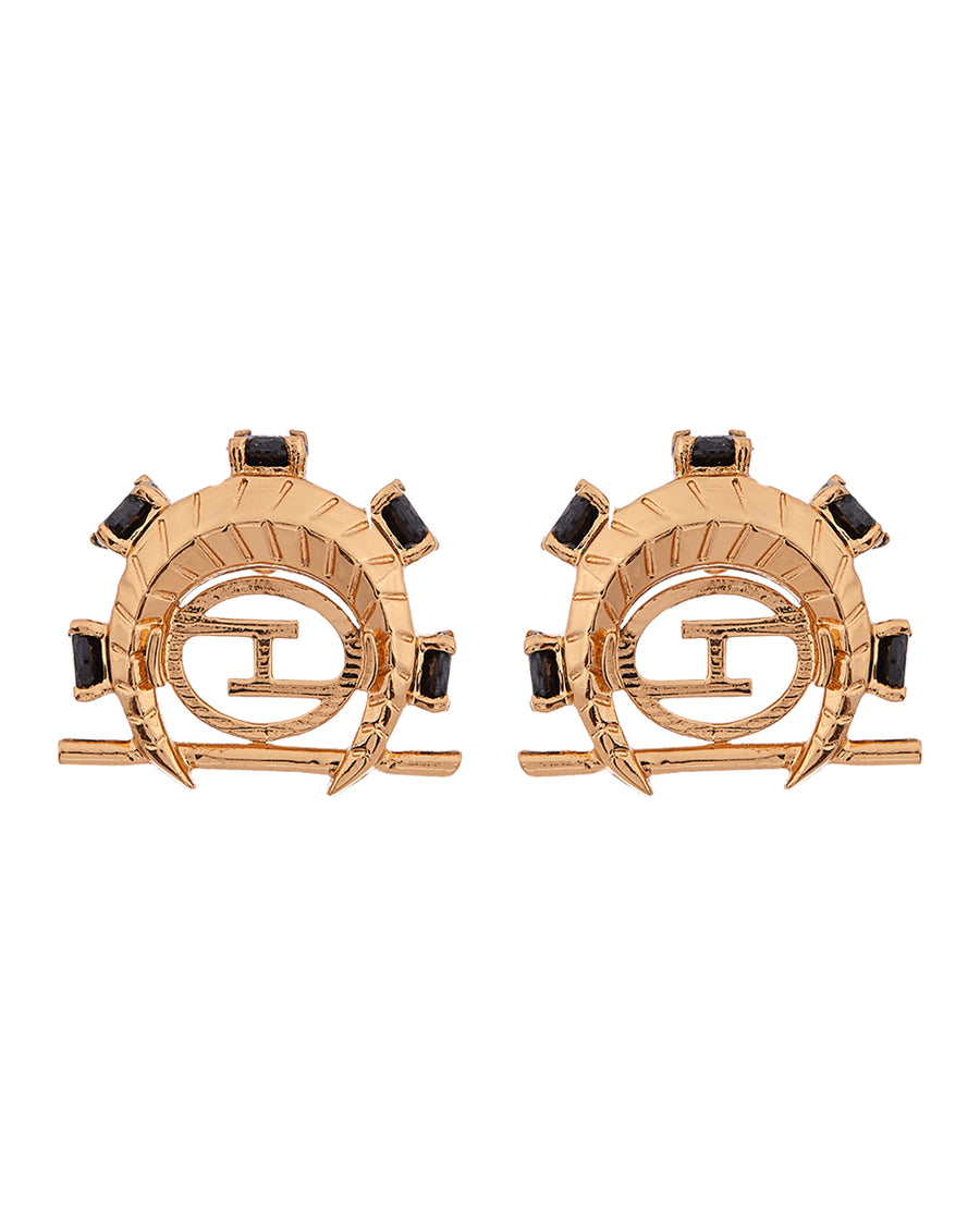 O.H. V Crescent Ear Studs
