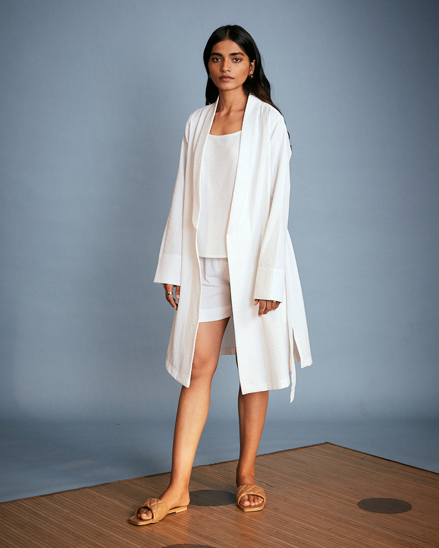 Chloe - Long Robe and Camisole and Shorts