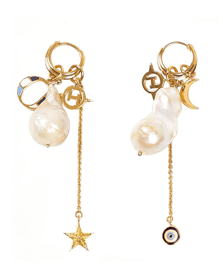 The Universe of Charms A Toile Earrings