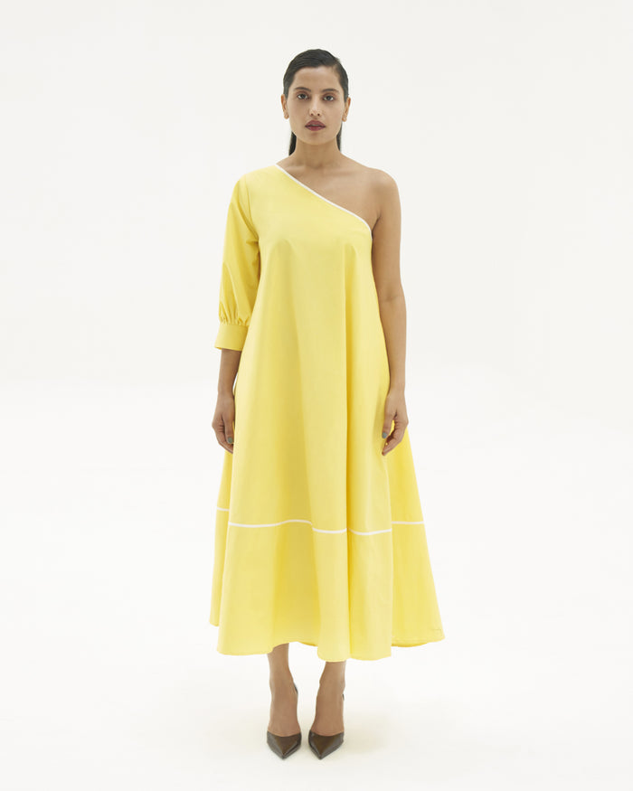 Asymmetric Mountain Fall Dress