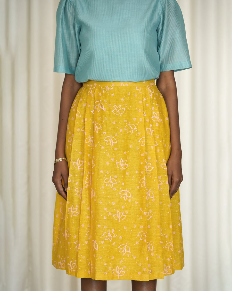Floral Yellow Skirt
