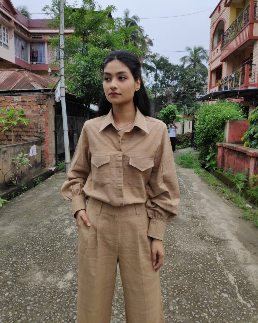 Tes Dyed Eri Silk Shirt