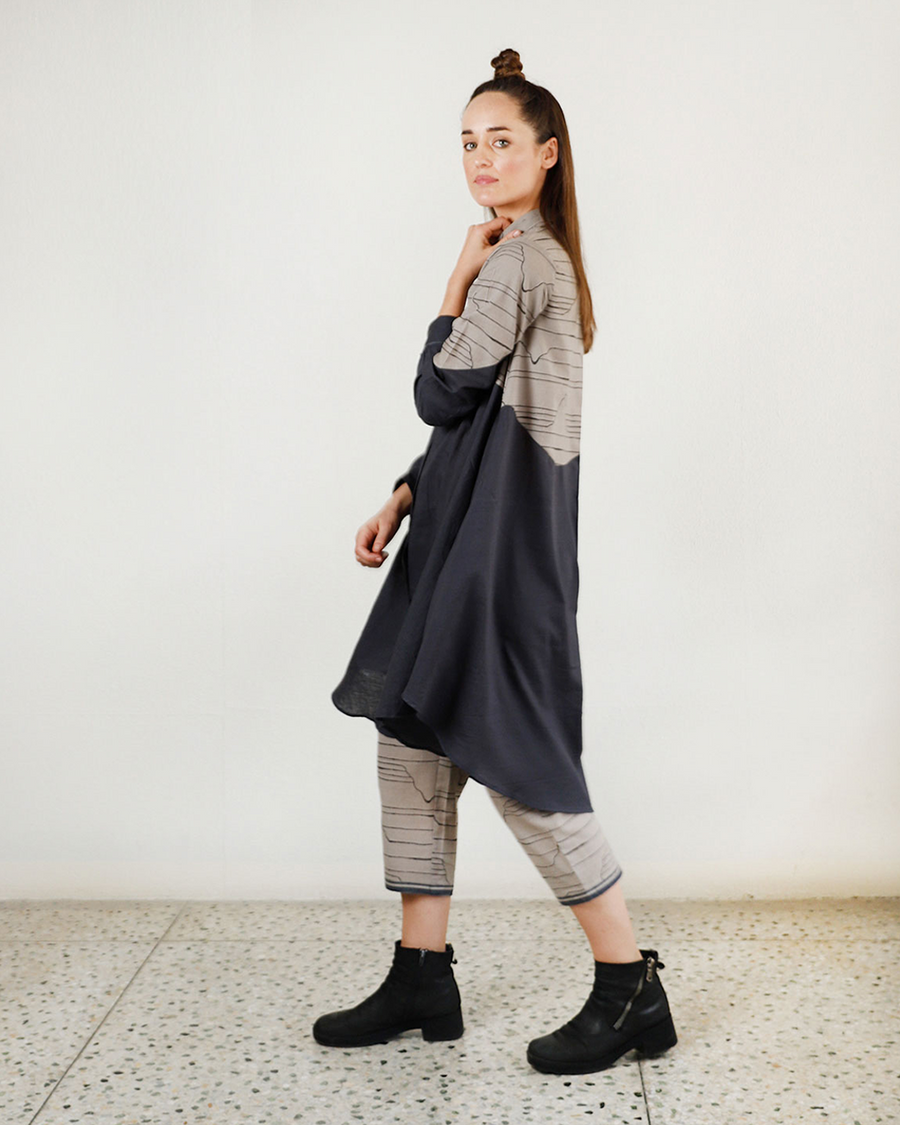 Charcoal Waves Shirt and Pant