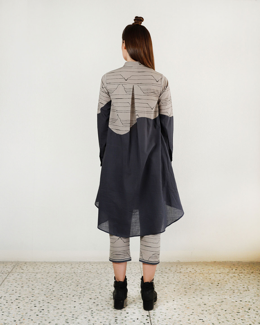 Charcoal Waves Shirt and Pant