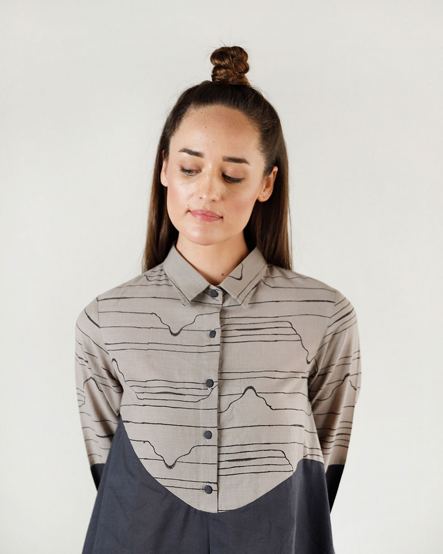 Charcoal Waves Shirt and Pant