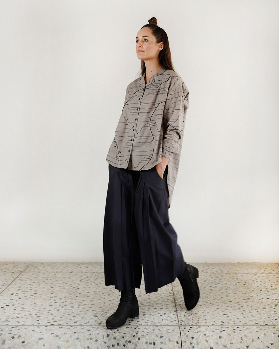 Simple Lines Charcoal Shirt and Pant