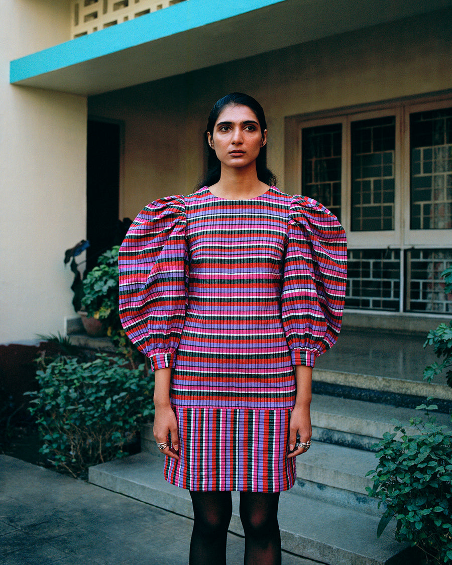 Multi Checkered Dress