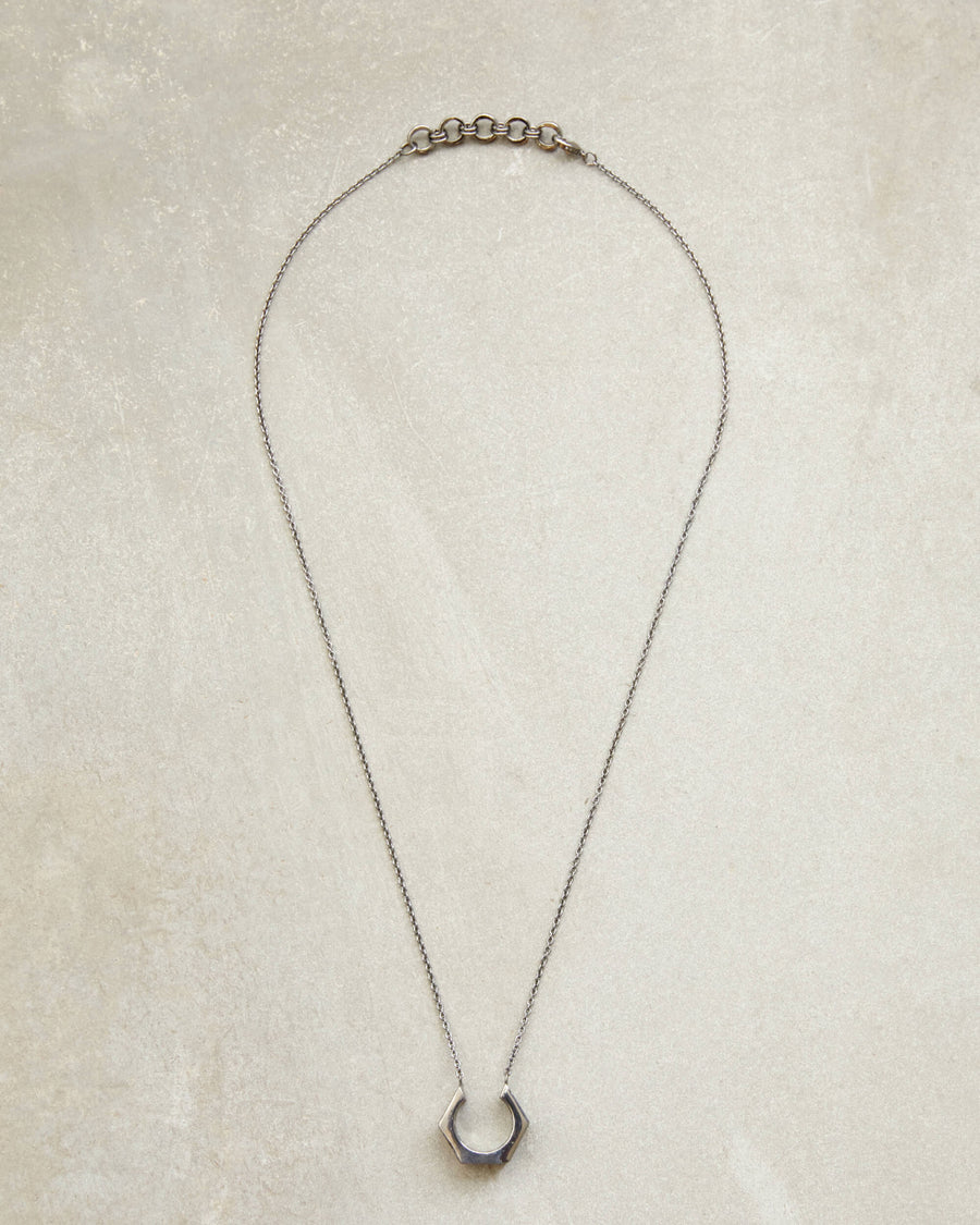 The Oh Poppi Bolt Drop Necklace - Gunmetal