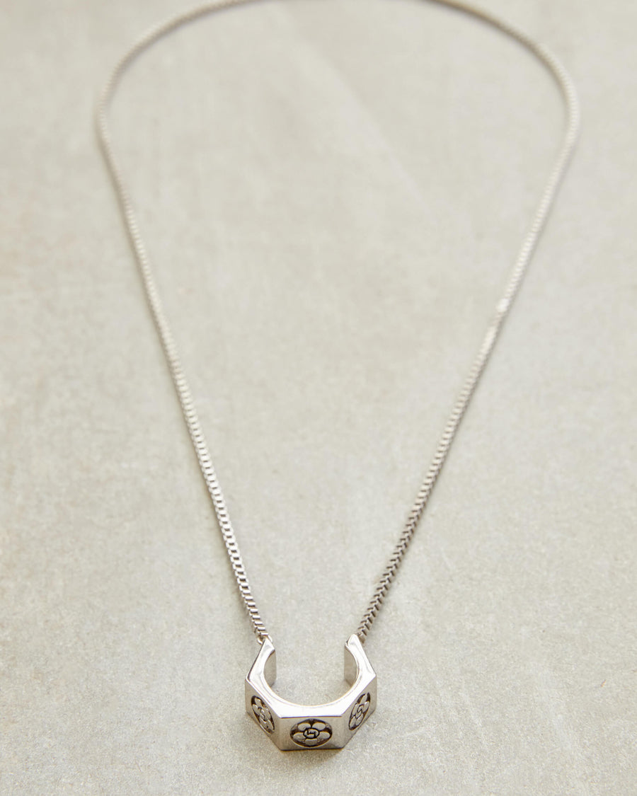 Poppi Bolt Drop Necklace - Silver