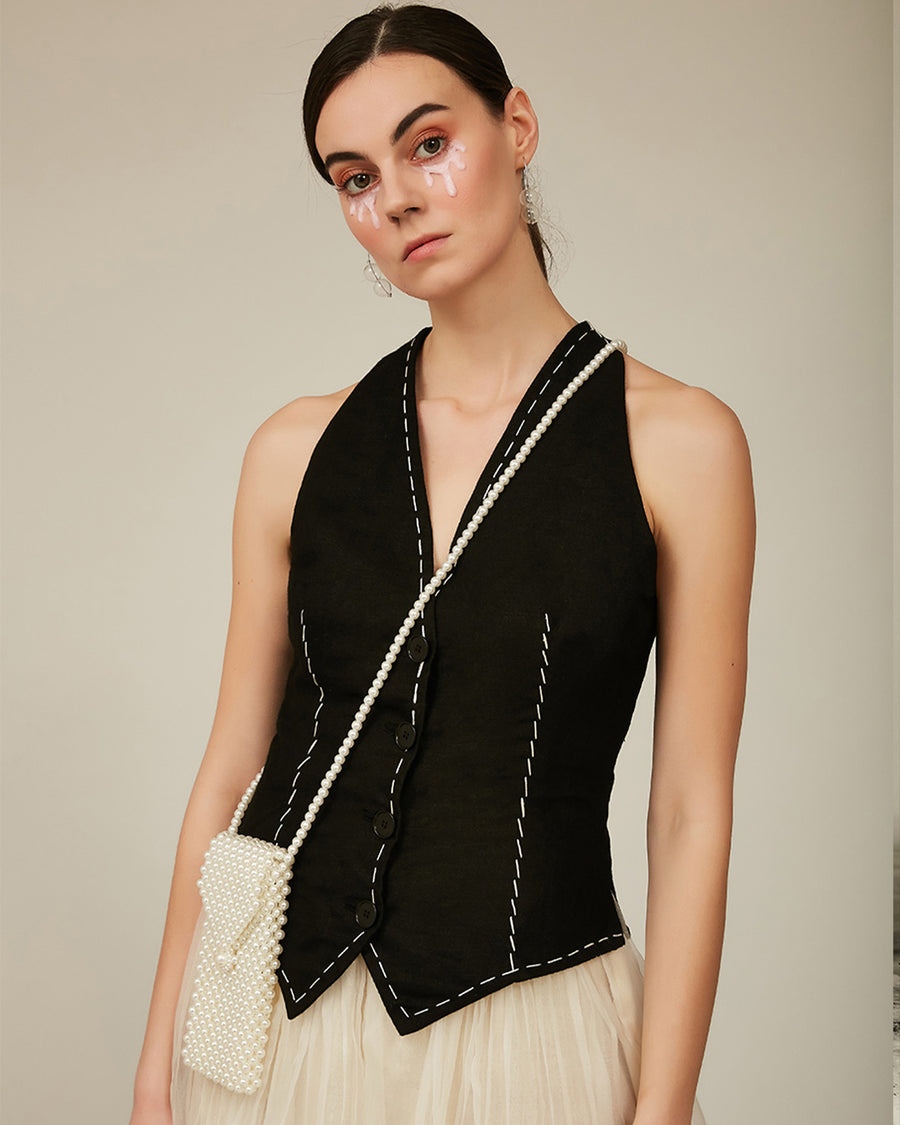 The Bearer Linen Waistcoat