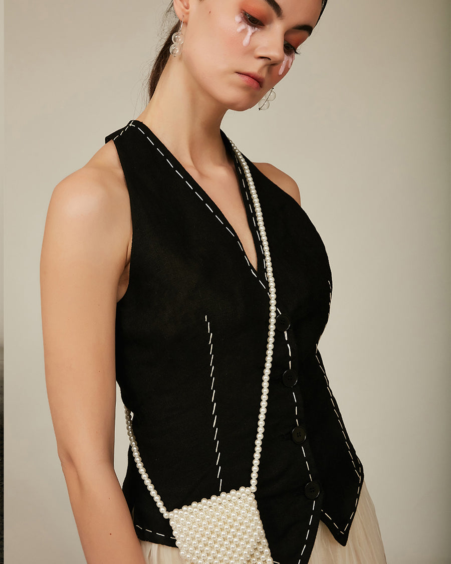 The Bearer Linen Waistcoat