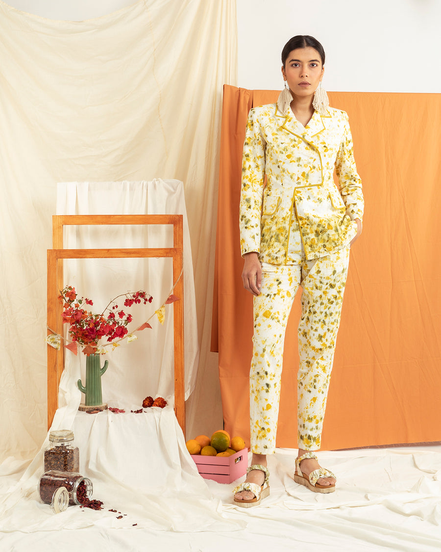 Flower Shower Print and Play Pant Suit in Multi Color Print